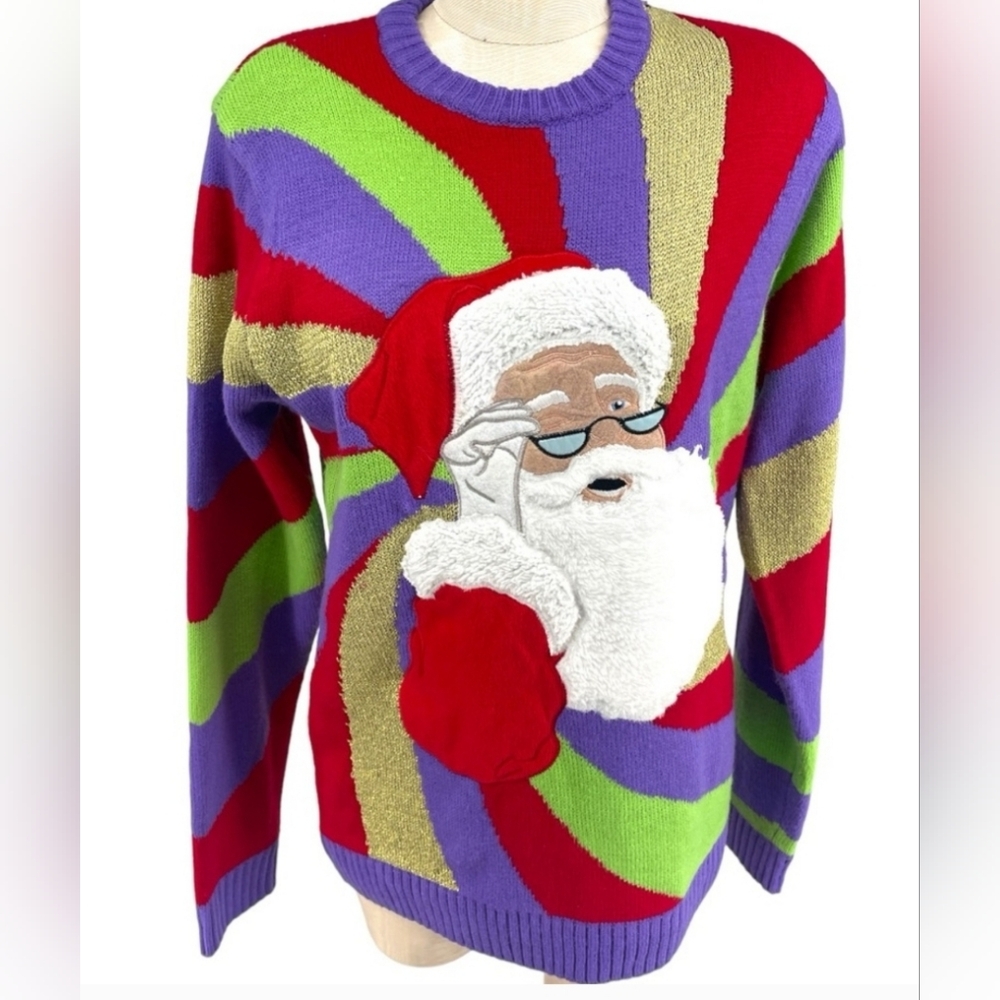 Blizzard Bay Multicolor Ugly Christmas Sweater Size Meduim